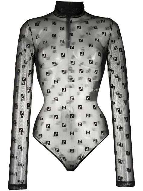 fendi top women's|fendi sheer bodysuit.